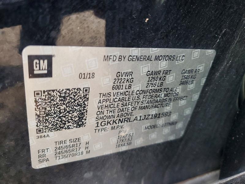 Продажа на аукционе авто 2018 Gmc Acadia, vin: 1GKKNRLA1JZ191593, номер лота: 66264116