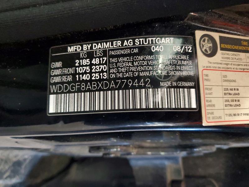 Aukcja sprzedaży 2013 Mercedes-benz C, vin: WDDGF8ABXDA779442, numer aukcji: 66766666