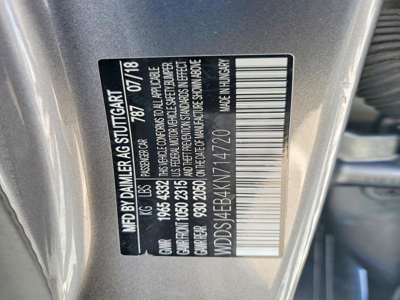 Aukcja sprzedaży 2019 Mercedes-benz Cla, vin: WDDSJ4EB4KN714720, numer aukcji: 65640306