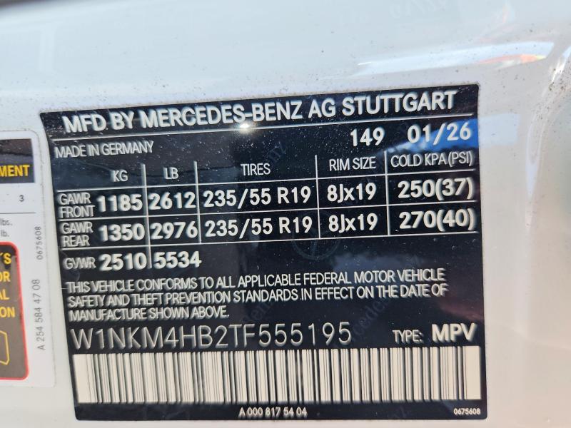 63751136 :رقم المزاد ، W1NKM4HB2TF555195 vin ، 2026 Mercedes-benz Glc مزاد بيع