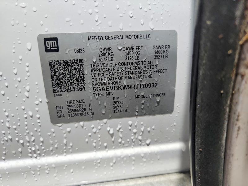 Aukcja sprzedaży 2024 Buick Enclave, vin: 5GAEVBKW9RJ110932, numer aukcji: 62924126