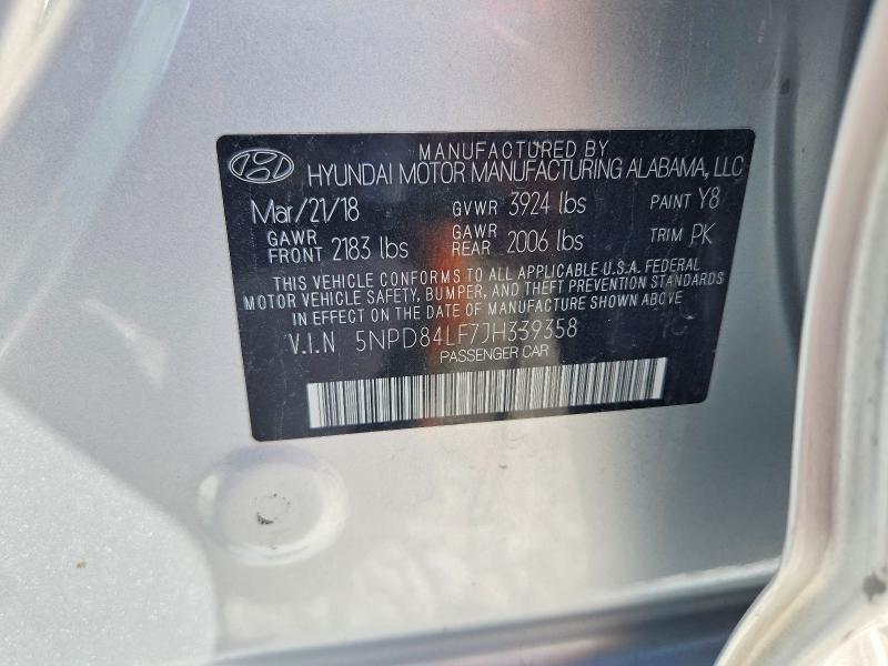 Продажа на аукционе авто 2018 Hyundai Elantra, vin: 5NPD84LF7JH339358, номер лота: 64919936