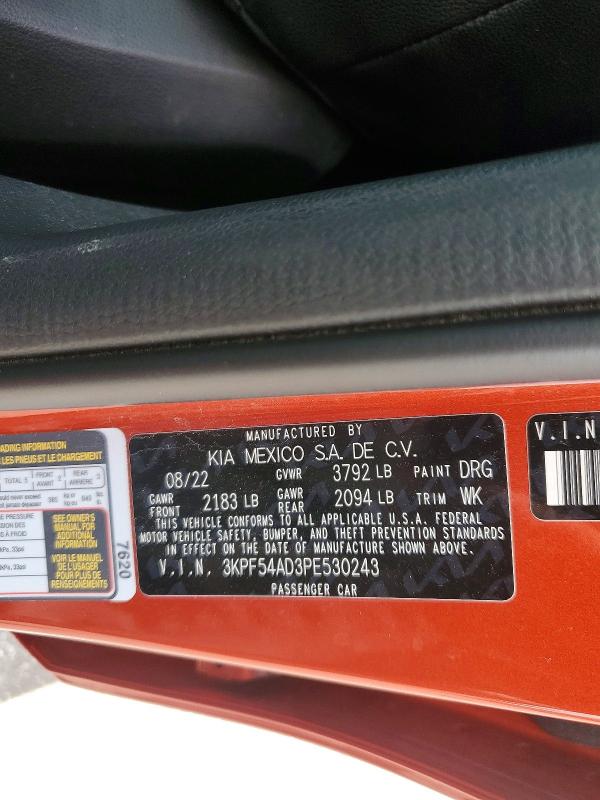 Aukcja sprzedaży 2023 Kia Forte, vin: 3KPF54AD3PE530243, numer aukcji: 60956806