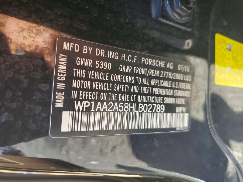 65352256 :رقم المزاد ، WP1AA2A58HLB02789 vin ، 2017 Porsche Macan مزاد بيع