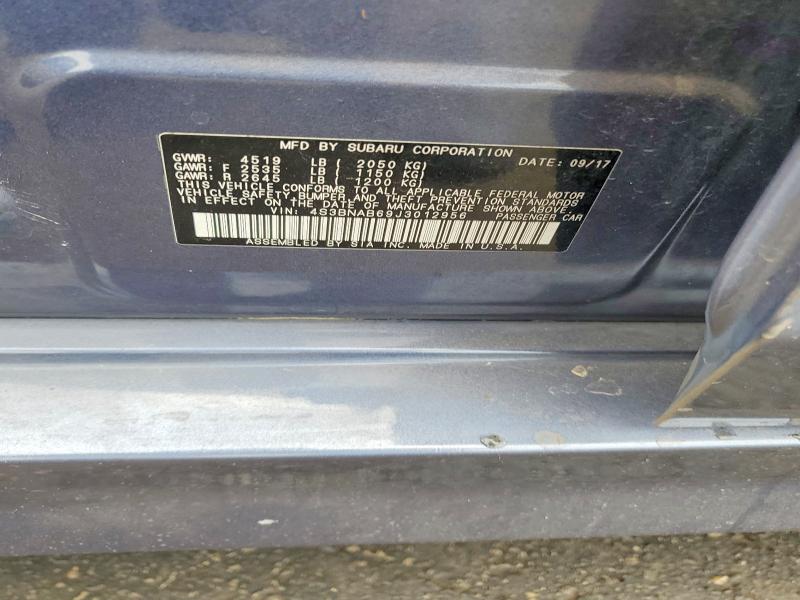 64419906 :رقم المزاد ، 4S3BNAB69J3012956 vin ، 2018 Subaru Legacy مزاد بيع