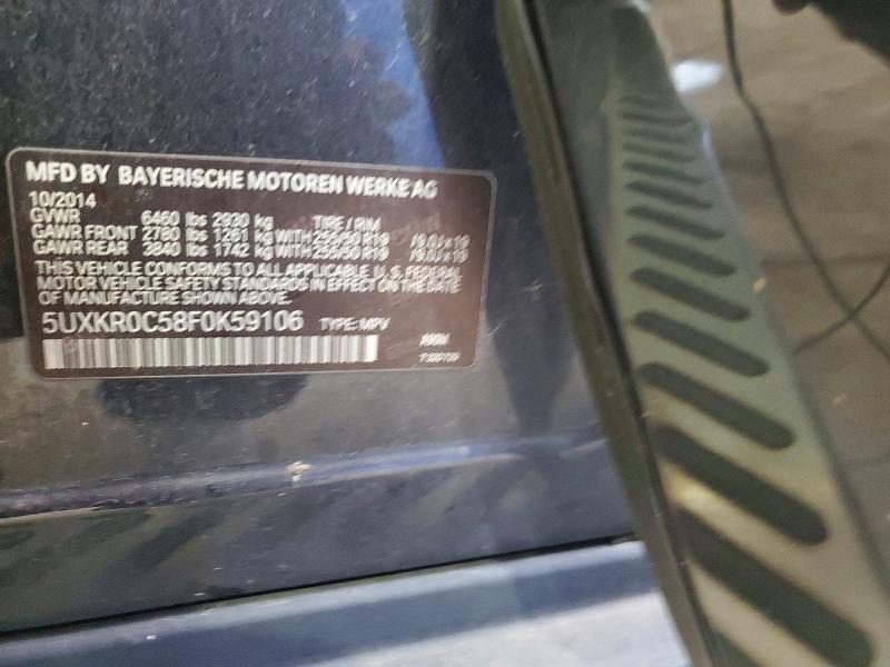 66450216 :رقم المزاد ، 5UXKR0C58F0K59106 vin ، 2015 Bmw X5 مزاد بيع