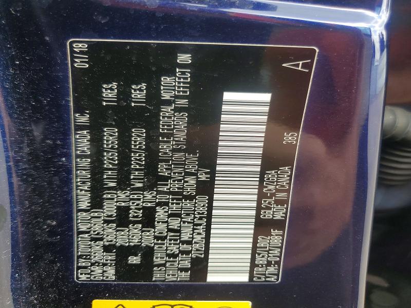 Продаж на аукціоні авто 2018 Lexus Rx 350, vin: 2T2BZMCA4JC138900, номер лоту: 66930246