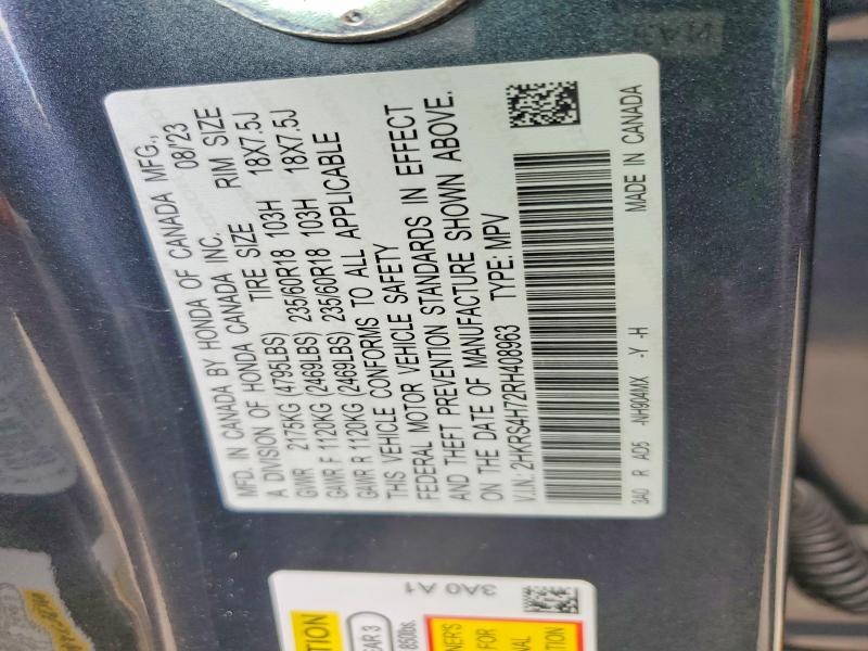 Aukcja sprzedaży 2024 Honda Cr-v, vin: 2HKRS4H72RH408963, numer aukcji: 63602696