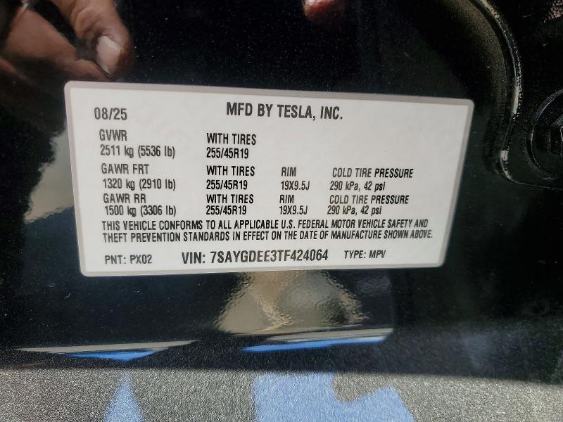 64428486 :رقم المزاد ، 7SAYGDEE3TF424064 vin ، 2026 Tesla Model Y مزاد بيع