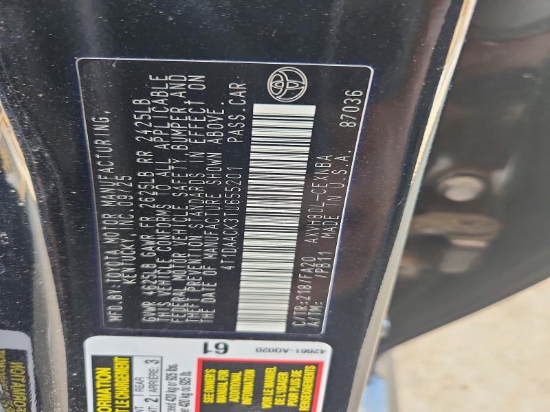 2026 Toyota Camry მანქანა იყიდება აუქციონზე, vin: 4T1DAACK3TU655201, აუქციონის ნომერი: 65721006