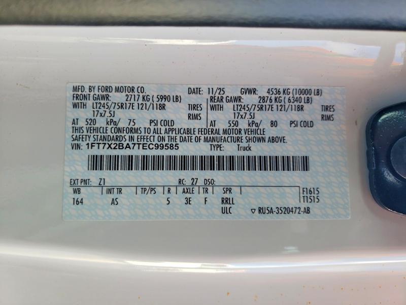 Aukcja sprzedaży 2026 Ford F250, vin: 1FT7X2BA7TEC99585, numer aukcji: 63465376