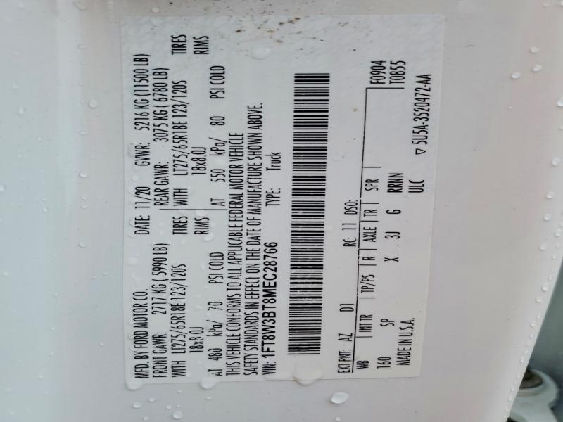 Aukcja sprzedaży 2021 Ford F350, vin: 1FT8W3BT8MEC28766, numer aukcji: 63729856