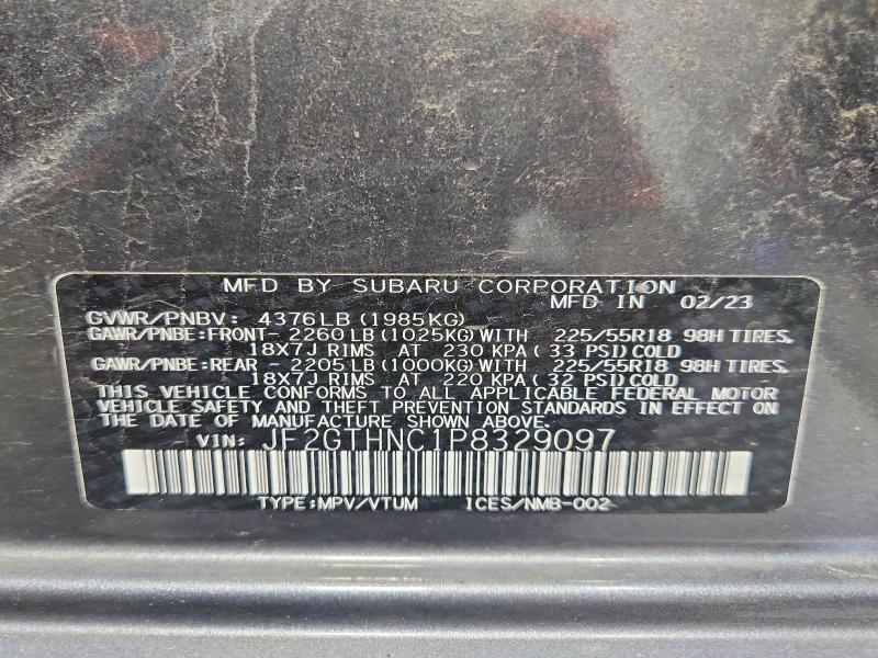 64907246 :رقم المزاد ، JF2GTHNC1P8329097 vin ، 2023 Subaru Crosstrek مزاد بيع
