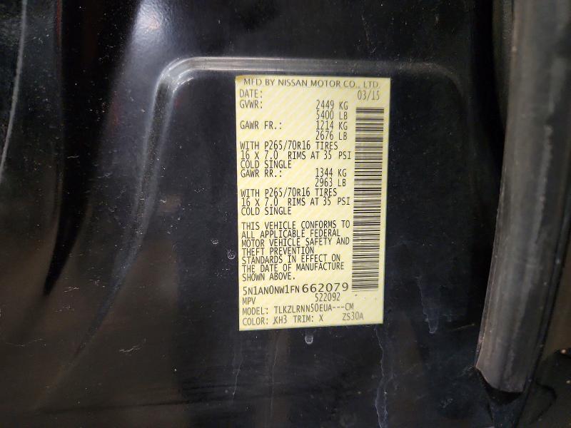 Продаж на аукціоні авто 2015 Nissan Xterra, vin: 5N1AN0NW1FN662079, номер лоту: 66797416
