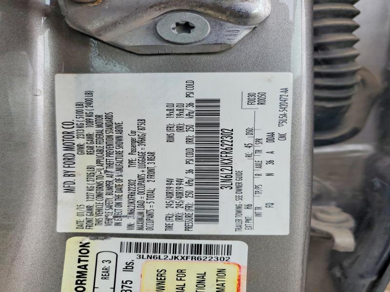 66449146 :رقم المزاد ، 3LN6L2JKXFR622302 vin ، 2015 Lincoln Mkz مزاد بيع