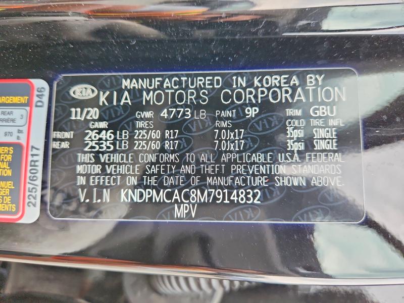 Продаж на аукціоні авто 2021 Kia Sportage, vin: KNDPMCAC8M7914832, номер лоту: 65819116