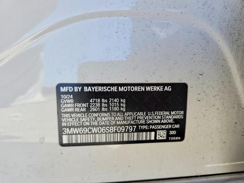 Aukcja sprzedaży 2025 Bmw 330i, vin: 3MW69CW06S8F09797, numer aukcji: 65956406