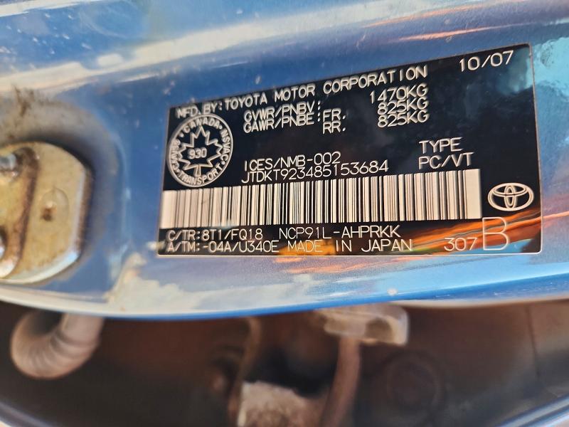 Продаж на аукціоні авто 2008 Toyota Yaris, vin: JTDKT923485153684, номер лоту: 62763346