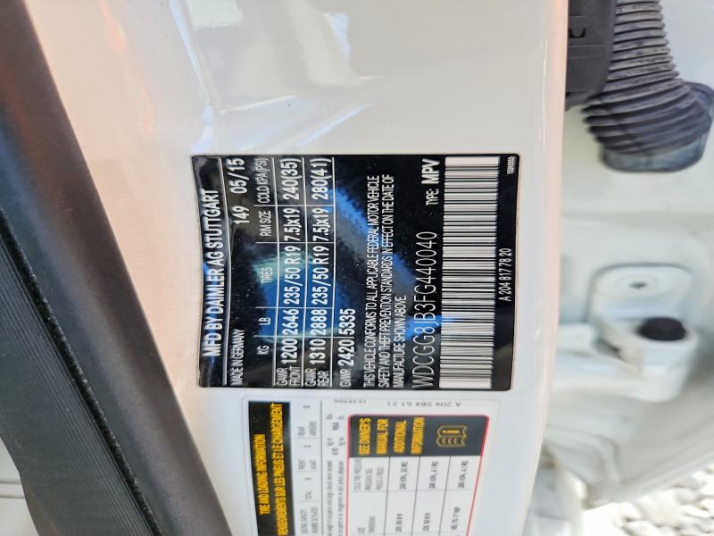 66573766 :رقم المزاد ، WDCGG8JB3FG440040 vin ، 2015 Mercedes-benz Glk مزاد بيع