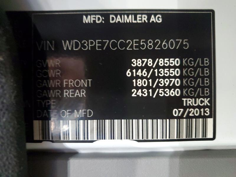2014 Mercedes-benz Sprinter მანქანა იყიდება აუქციონზე, vin: WD3PE7CC2E5826075, აუქციონის ნომერი: 63364586