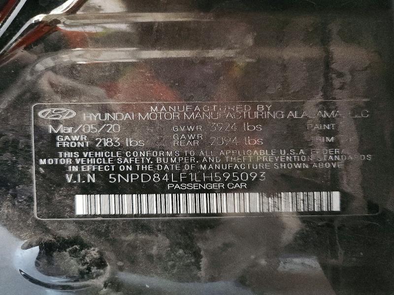 Продажа на аукционе авто 2020 Hyundai Elantra, vin: 5NPD84LF1LH595093, номер лота: 63693906