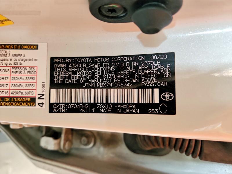 Aukcja sprzedaży 2021 Toyota C-hr, vin: JTNKHMBX7M1096742, numer aukcji: 63685476