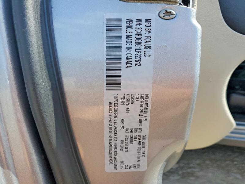 Aukcja sprzedaży 2020 Dodge Grand Caravan, vin: 2C4RDGBG1LR227612, numer aukcji: 66358206