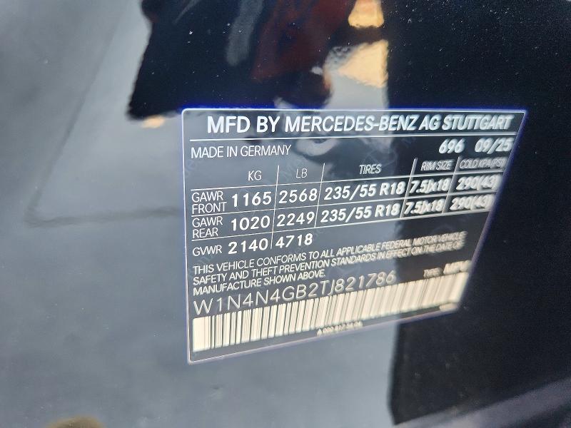 Продаж на аукціоні авто 2026 Mercedes-benz Gla, vin: W1N4N4GB2TJ821786, номер лоту: 64444346