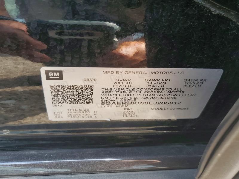 Продажа на аукционе авто 2020 Buick Enclave, vin: 5GAERBKW0LJ286912, номер лота: 64537306