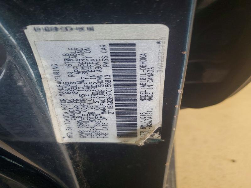 63733516 :رقم المزاد ، 2T1BA02E6TC156813 vin ، 1996 Toyota Corolla مزاد بيع