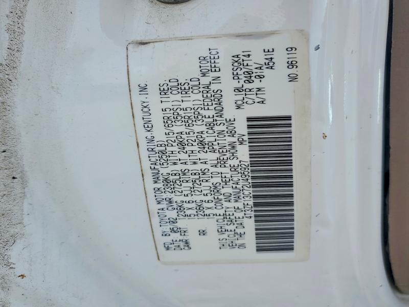 Продажа на аукционе авто 2002 Toyota Sienna, vin: 4T3ZF13C72U495927, номер лота: 63261096