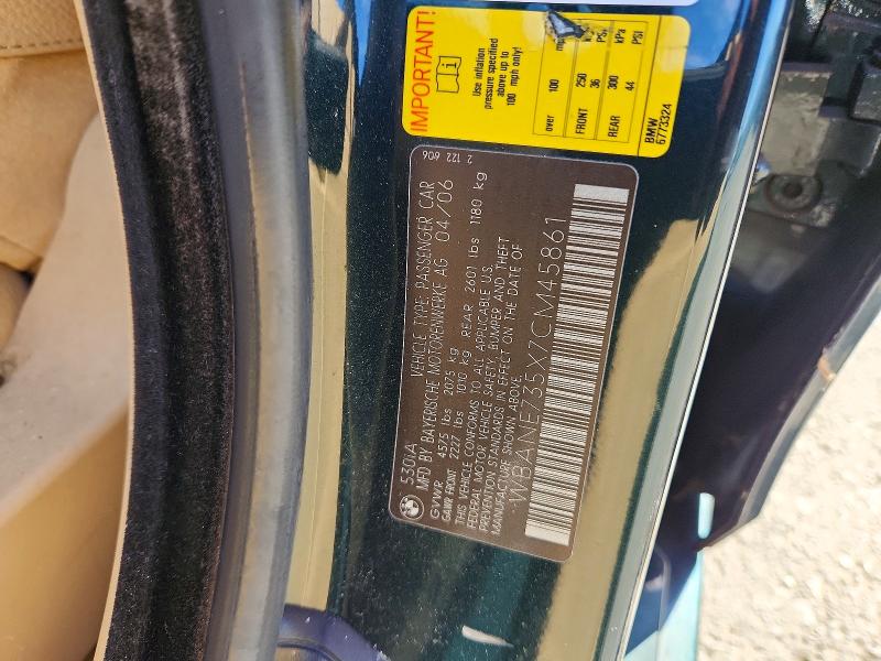 Продажа на аукционе авто 2007 Bmw 530, vin: WBANE735X7CM45861, номер лота: 64707856