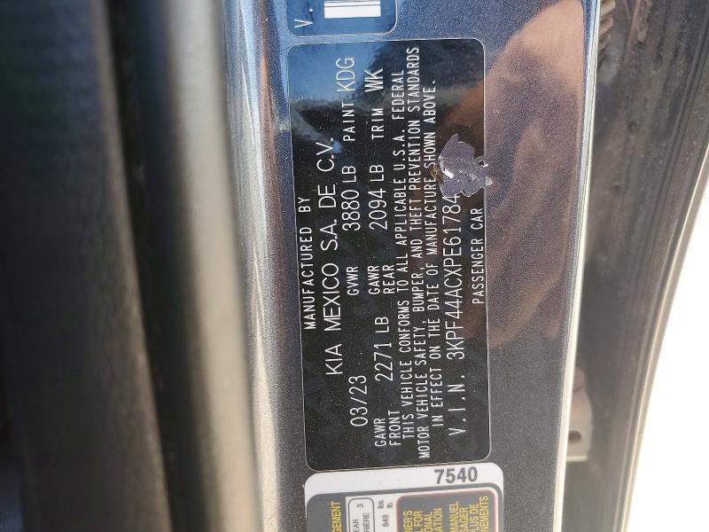 Aukcja sprzedaży 2023 Kia Forte, vin: 3KPF44ACXPE617843, numer aukcji: 65267676
