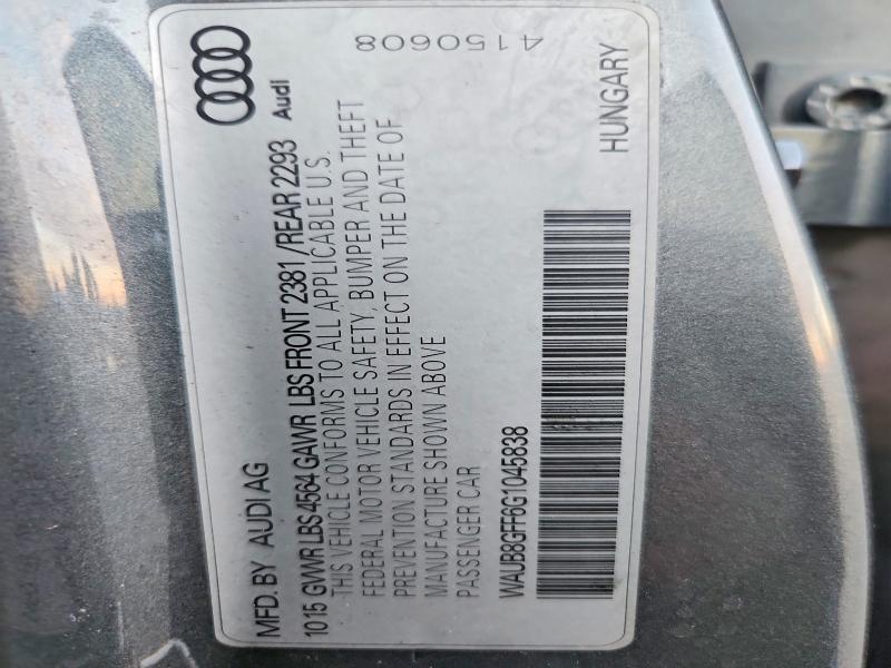 66189456 :رقم المزاد ، WAUB8GFF6G1045838 vin ، 2016 Audi A3 مزاد بيع