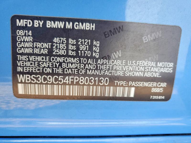 Aukcja sprzedaży 2015 Bmw M3, vin: WBS3C9C54FP803130, numer aukcji: 63778816