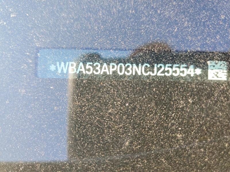 2022 Bmw 430i მანქანა იყიდება აუქციონზე, vin: WBA53AP03NCJ25554, აუქციონის ნომერი: 66834456