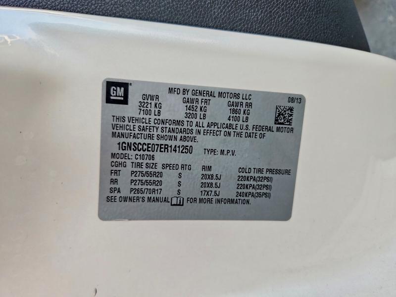 64153246 :رقم المزاد ، 1GNSCCE07ER141250 vin ، 2014 Chevrolet Tahoe مزاد بيع