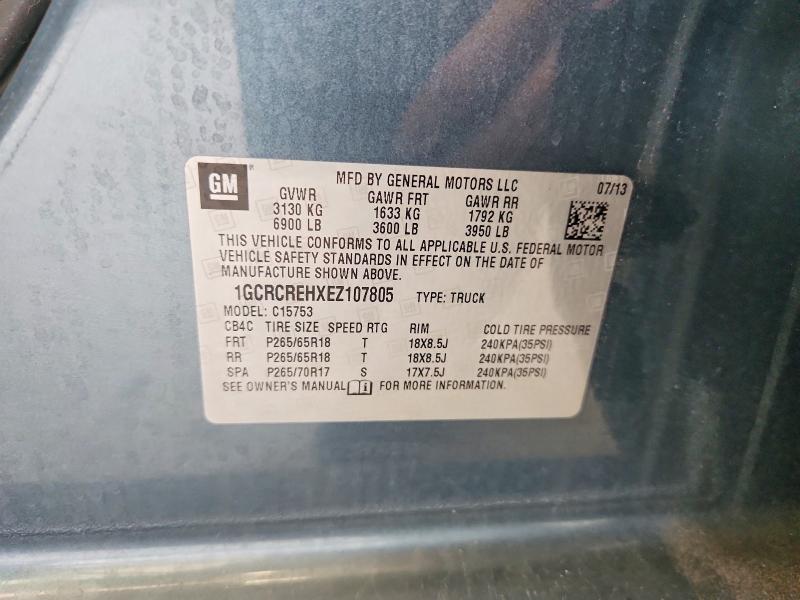 Продаж на аукціоні авто 2014 Chevrolet Silverado, vin: 1GCRCREHXEZ107805, номер лоту: 61545046
