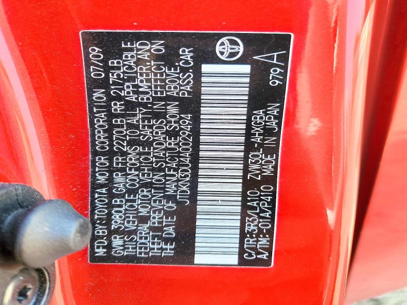 Auction sale of the 2010 Toyota Prius, vin: JTDKN3DU4A0029494, lot number: 61442206
