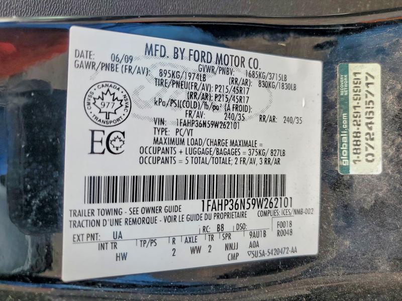 Продаж на аукціоні авто 2009 Ford Focus, vin: 1FAHP36N59W262101, номер лоту: 63727326