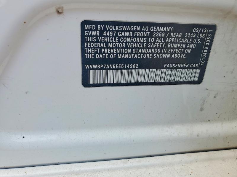 Aukcja sprzedaży 2014 Volkswagen Cc, vin: WVWBP7AN5EE514962, numer aukcji: 64445216