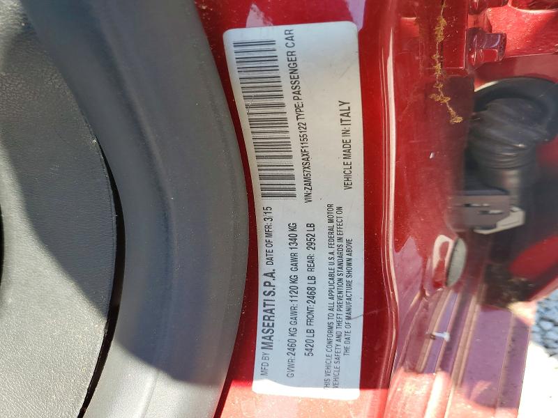 Продаж на аукціоні авто 2015 Maserati Ghibli, vin: ZAM57XSAXF1155122, номер лоту: 66013006