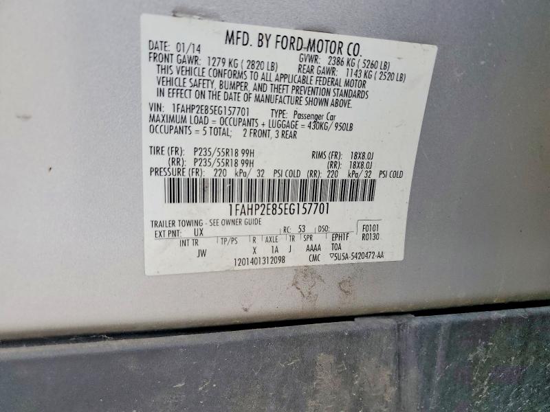 Aukcja sprzedaży 2014 Ford Taurus, vin: 1FAHP2E85EG157701, numer aukcji: 64342276
