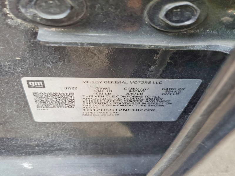 Aukcja sprzedaży 2022 Chevrolet Malibu, vin: 1G1ZB5ST2NF187728, numer aukcji: 64123176