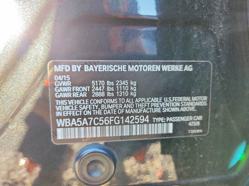 Продаж на аукціоні авто 2015 Bmw 528, vin: WBA5A7C56FG142594, номер лоту: 65915936