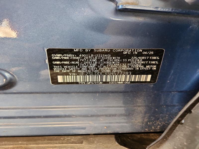 Продаж на аукціоні авто 2025 Subaru Forester, vin: JF2SLDDC3SH577283, номер лоту: 65391586