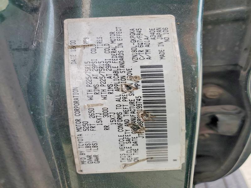 2001 Toyota 4runner მანქანა იყიდება აუქციონზე, vin: JT3GN86R810199745, აუქციონის ნომერი: 64854136