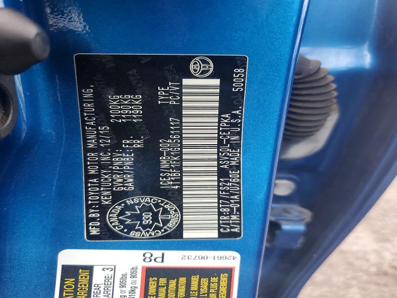 64893516 :رقم المزاد ، 4T1BF1FK1GU561117 vin ، 2016 Toyota Camry مزاد بيع