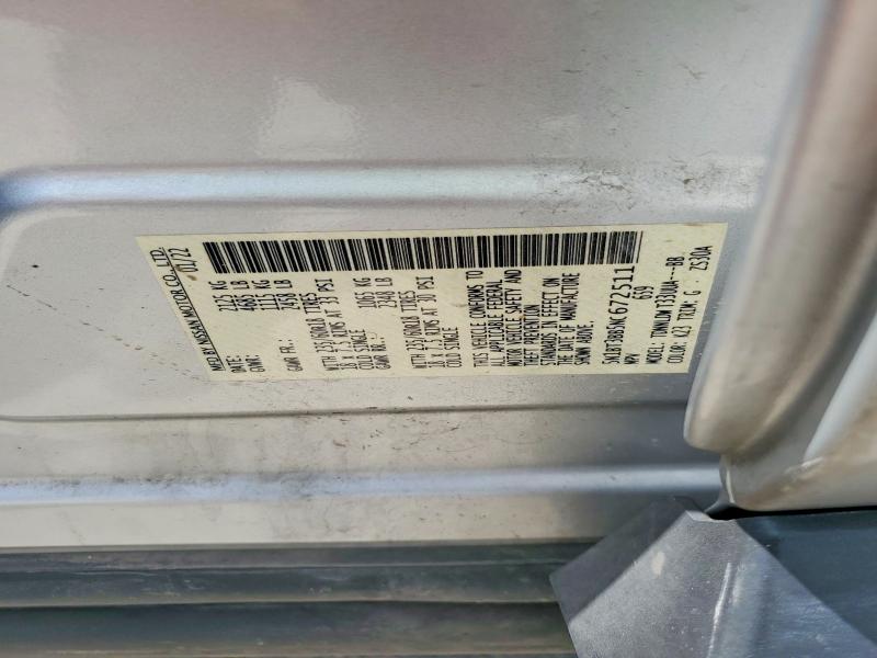 Продаж на аукціоні авто 2022 Nissan Rogue, vin: 5N1BT3BB5NC672511, номер лоту: 62973506