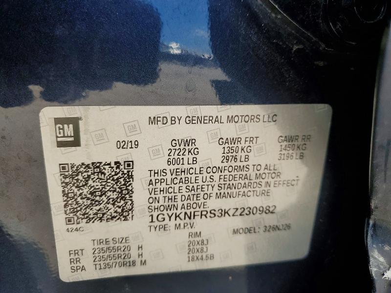 Aukcja sprzedaży 2019 Cadillac Xt5, vin: 1GYKNFRS3KZ230982, numer aukcji: 65676646